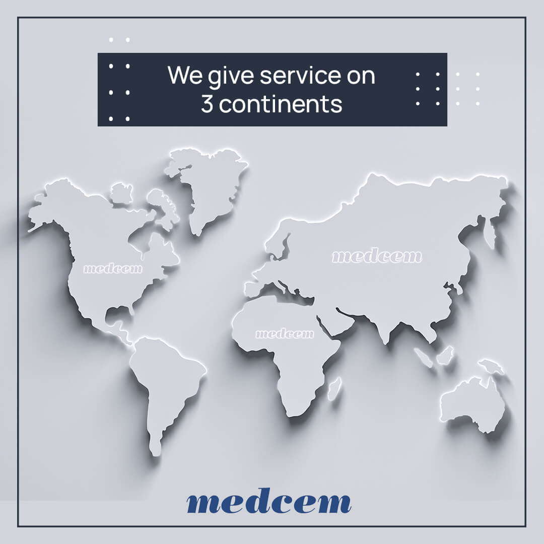 We give service on 3 continents